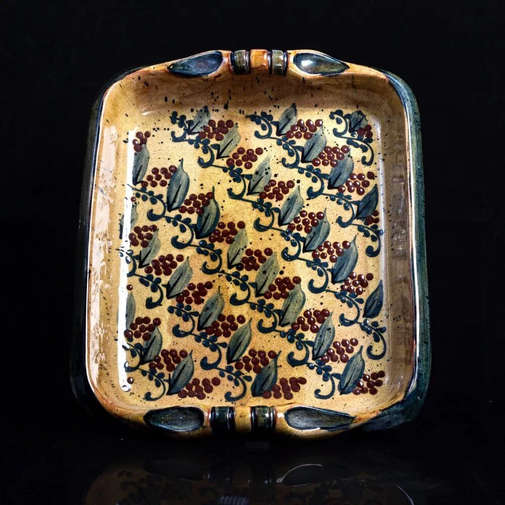 FF Griffi Corsican Ceramic Tray - Signed Terraghja Di Corti Handcrafted Tray - Picture 1 of 10